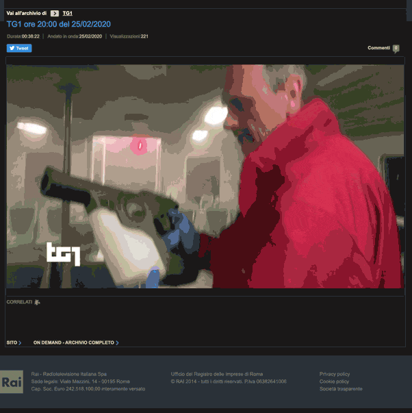 estratto gif del servizio del tg1